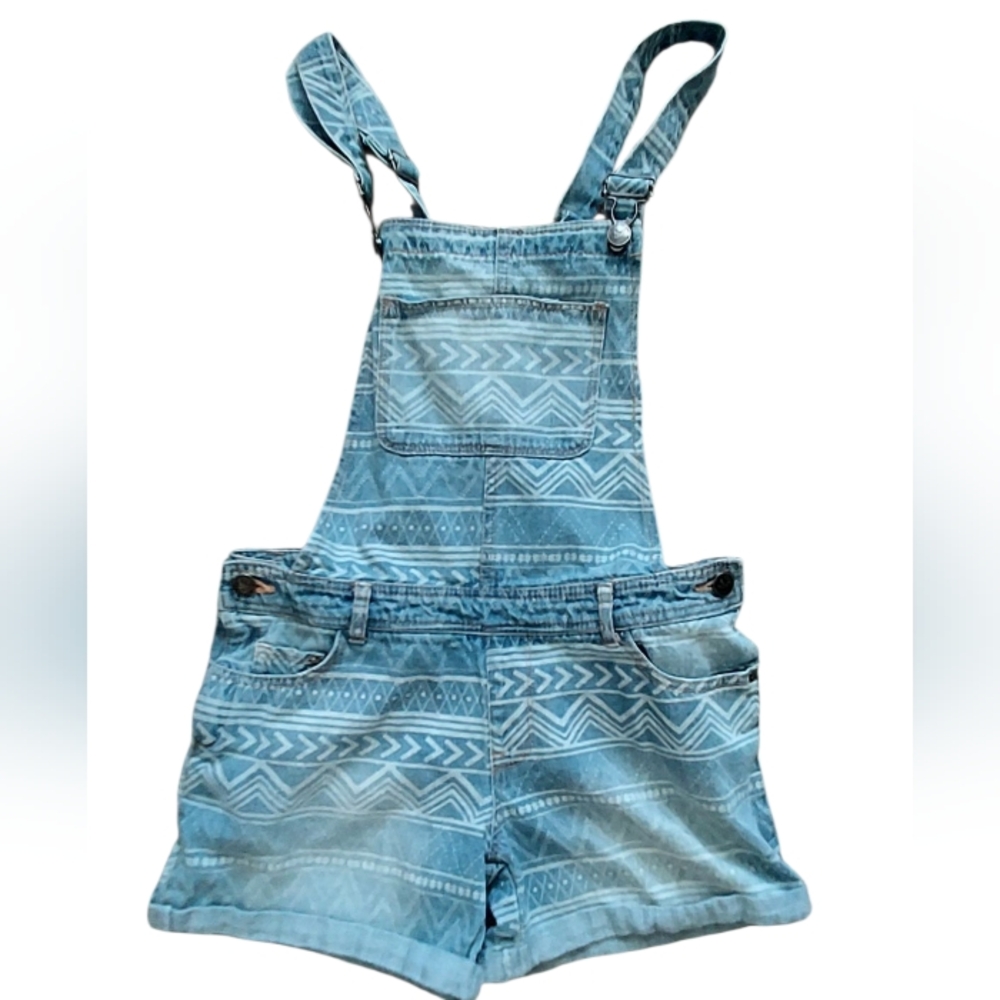 Dream Out Loud Selena Gomez Cuffed Denim Shortalls Overalls Size 1 Rockabilly